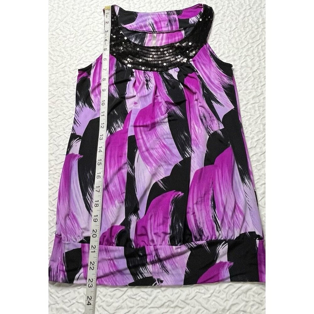 Kiwi Misses Black & Purple Top Shirt SMALL